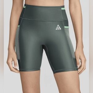 Womens Nike ACG Dri-Fit Adv 7" Bike Shorts Green Size XXL MSRP $95